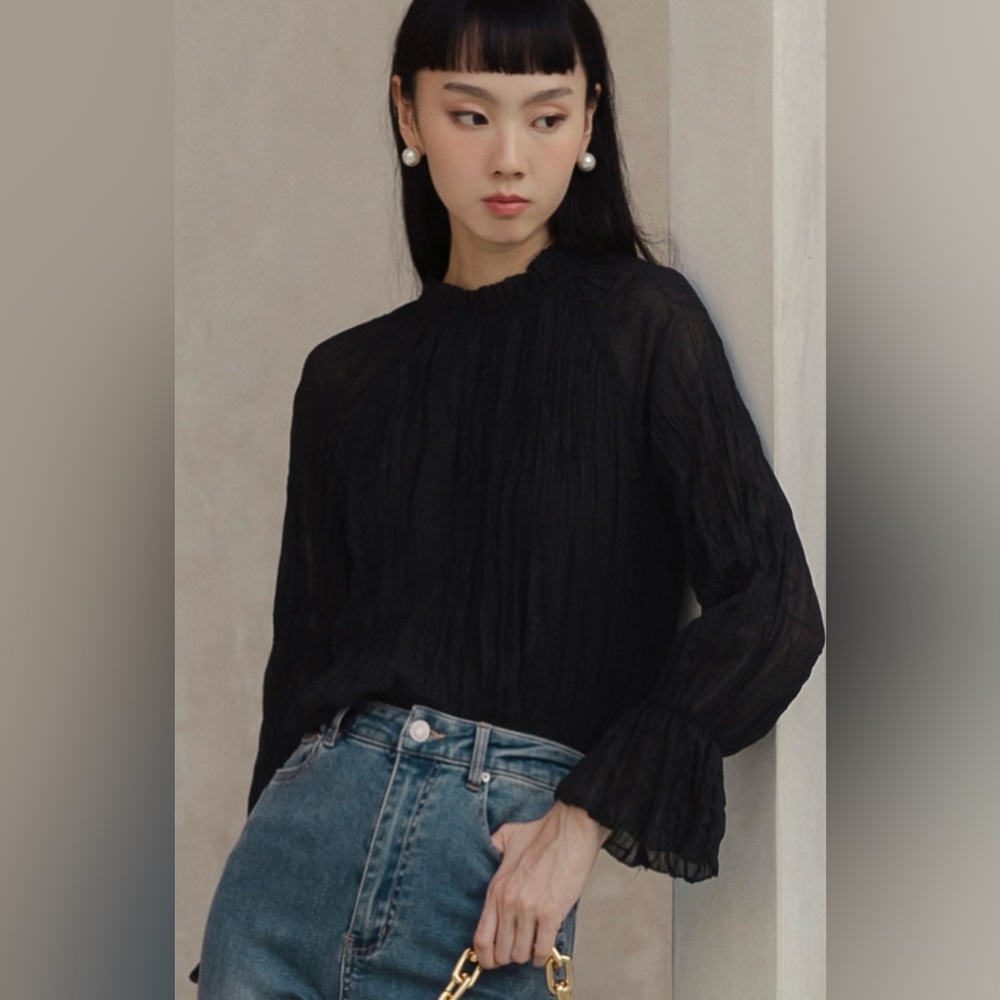 💫 Zara Embroidery Pleated Top - New 💫 - Picture 9 of 14